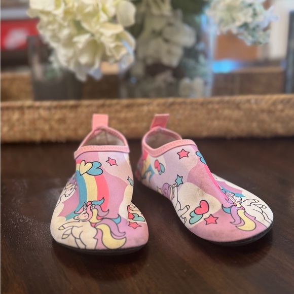 Other - Pink Water Shoes with Unicorn Design and Elastic Ankle